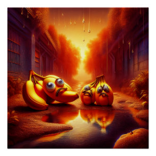 Seltsame Bananenkreaturen im Feuersaal Poster