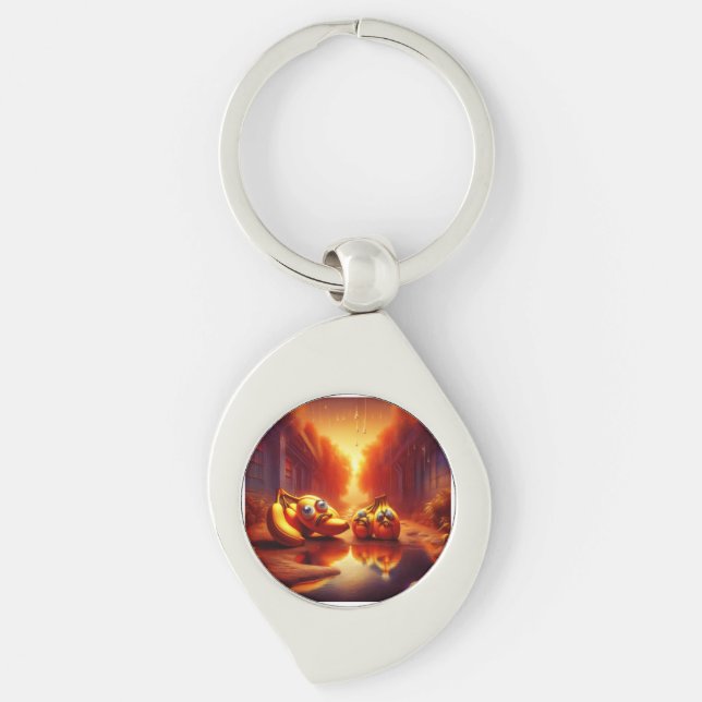 Seltsame Bananenkreaturen im Feuersaal Schlüsselanhänger (Vorderseite)