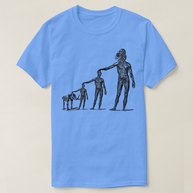 Seltsame Biologie Evolution Neanderthal Ma T-Shirt (Design vorne)