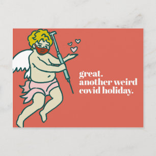 Seltsame Covid Holiday Funny Valentine's Day Postc Postkarte