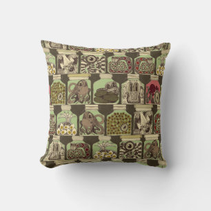 seltsame Dillgurken im Vintage-Stil Kissen