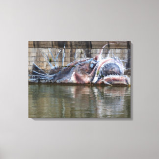 Seltsame Fantasie Anglerfish Graffiti Leinwanddruck