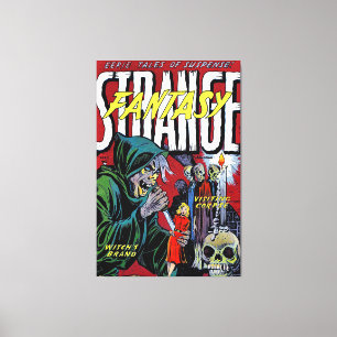 Seltsame Fantasy Die Gruselige Hexe Vintage Comics Leinwanddruck