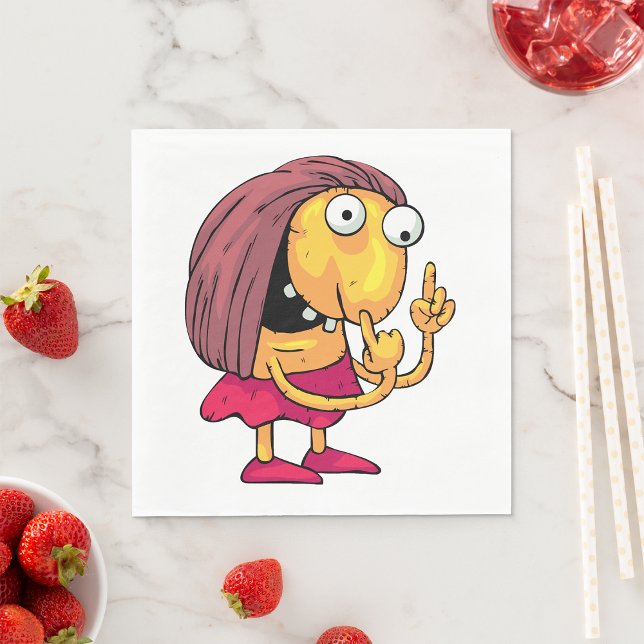 Seltsame Frau Paper Napkins Serviette (Von Creator hochgeladen)