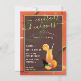 Seltsame Halloween Parody Cocktails und Cadavers Einladung