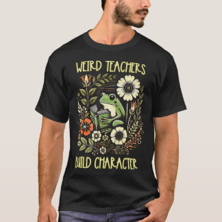Seltsame Lehrer bauen Charakter Frosch Lesebuch L T-Shirt