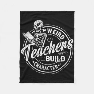 Seltsame Lehrer bilden Charakter Funny Skeleton Bu Fleecedecke