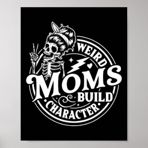Seltsame Mamas erstellen Skelett Sonnenblumenmoth Poster