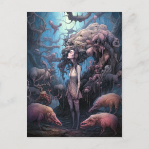 Seltsame Mutationen surreale Frauen Kunst Postkarte