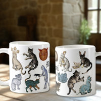 Seltsame, schlecht mittelalterliche Katzen