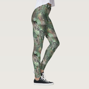 Seltsame Textur in grau mit abstraktem Schädel Leggings