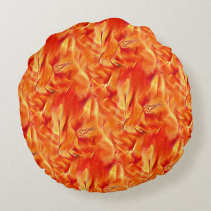 Seltsame Textur sehr satin Ton, viel rötlich golde Rundes Kissen