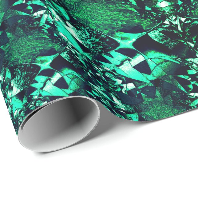 Seltsame und gekrönte Formen mit grünem "hell" Geschenkpapier (Rolleneckpunkt)