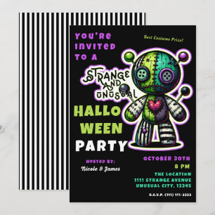 Seltsame & Ungewöhnliche Voodoo-Bär-Halloweenparty Einladung