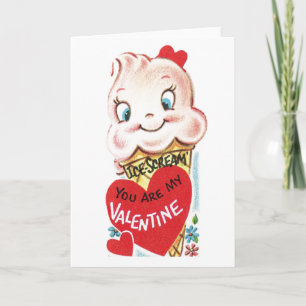Seltsame unheimliche Vintage Valentinstagskarte 12 Feiertagskarte