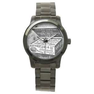 Seltsame Vintage Kartoffelwerbung Armbanduhr
