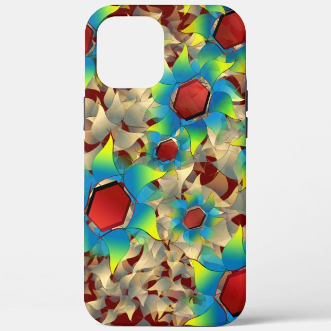 Seltsame virtuelle Blume, bläuliche Blütenblätter  Case-Mate iPhone Hülle (Rückseite)