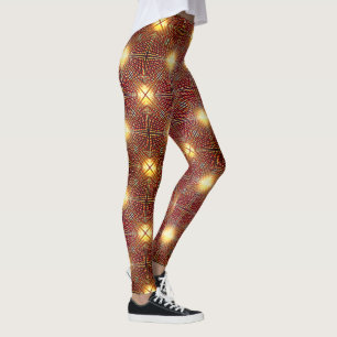 Seltsame Wiederholungslinien, die Lichtkreise erze Leggings