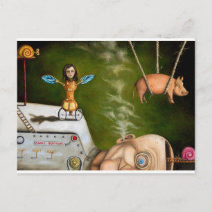 seltsame Wissenschaft Postkarte