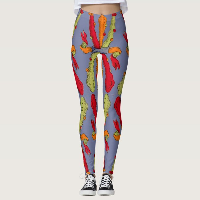 seltsamer Boxdruck Leggings (Vorderseite)