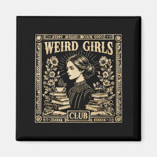 Seltsamer Mädchenclub Vintage Feministische Gothic Magnet