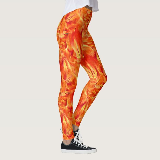 Seltsamer Rapport-Satin-Ton, Mandarine Peeling Leggings (Rechts)