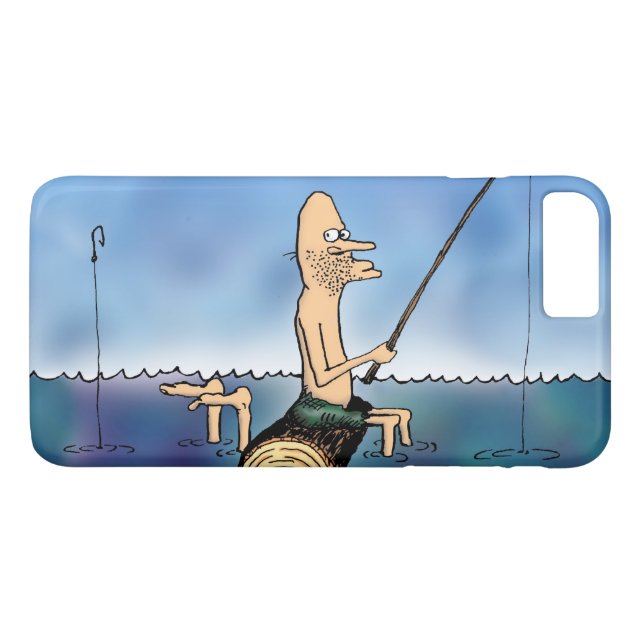 Seltsamer Tag Fischen Cartoon Case-Mate iPhone Hülle (Rückseite (Horizontal))