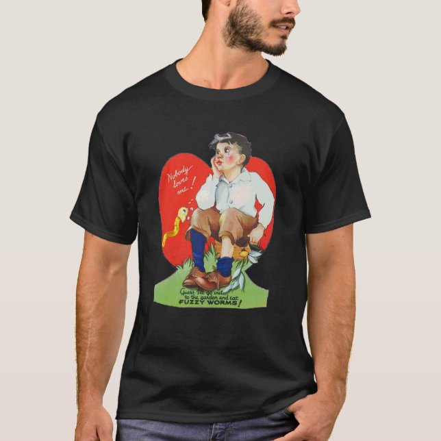 Seltsamer Wurm-Junge-Valentin T-Shirt (Vorderseite)
