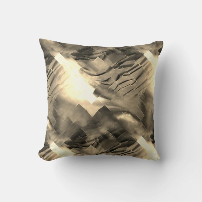 Seltsames abstraktes Mosaik mit Farbschock Kissen (Vorderseite)