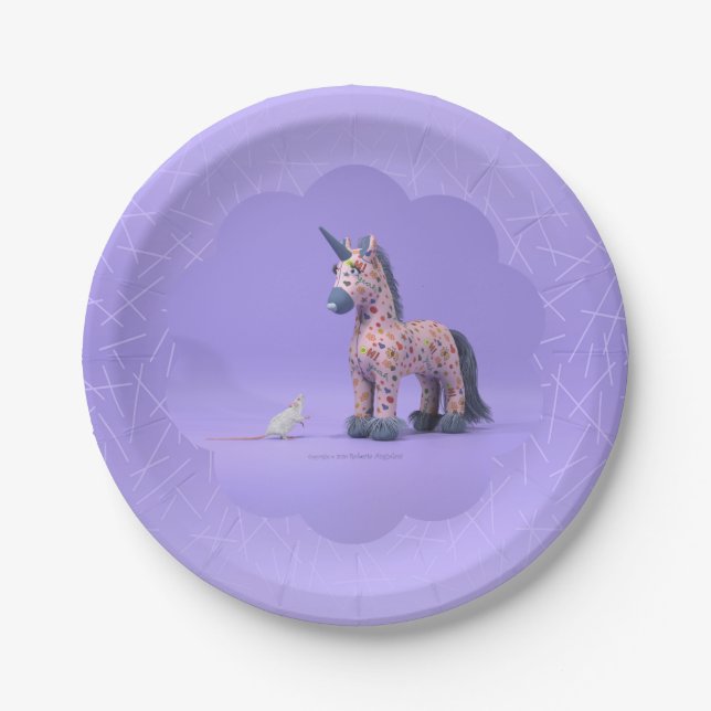 Seltsames Begegnungskissen Pappteller (Vorderseite)