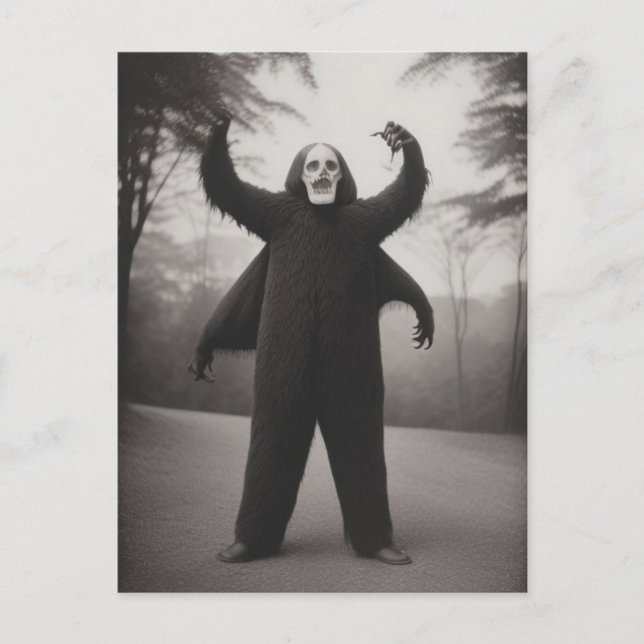 Seltsames Bizarre Monster Halloween Postkarte (Vorderseite)