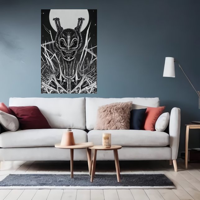 Seltsames bizarres Alien-Portrait | Art der AI Poster (Von Creator hochgeladen)