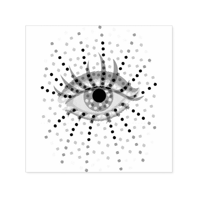 Seltsames blaues Auge mit Abstrakten psychedelisch Permastempel (Design)