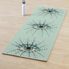 Seltsames blaues Auge mit Abstrakten psychedelisch Yogamatte