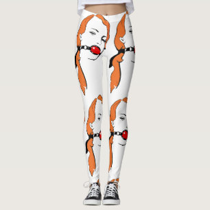 [Seltsames gewürgtes Vintages Mädchen-] Pop-Kuns Leggings