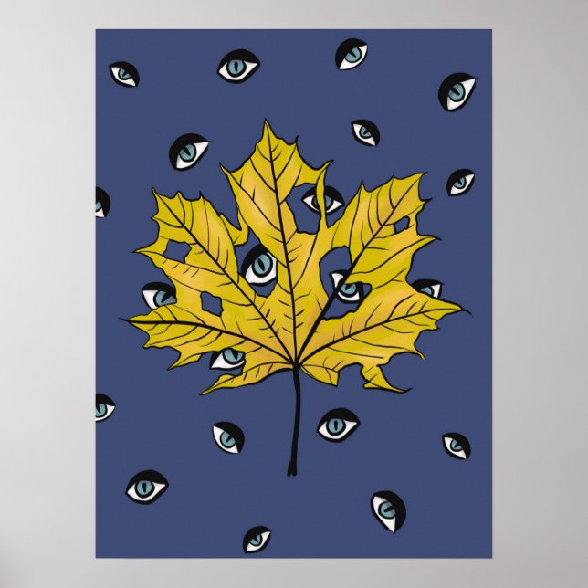 Seltsames Halloween Botanische Kunst Poster (Vorne)