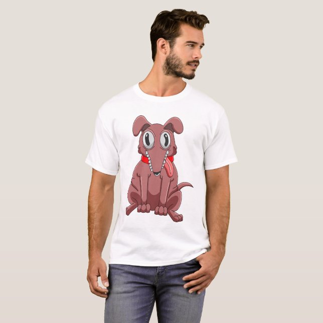 Seltsames Hunde-Meme T-Shirt (Vorne ganz)