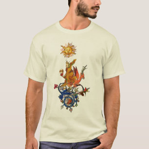 SELTSAMES MITTELALTERLICHES BESTIARIUM,ALCHEMIST,R T-Shirt