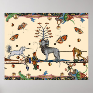 SELTSAMES MITTELALTERLICHES BESTIARIUM, APOKALYPTI POSTER