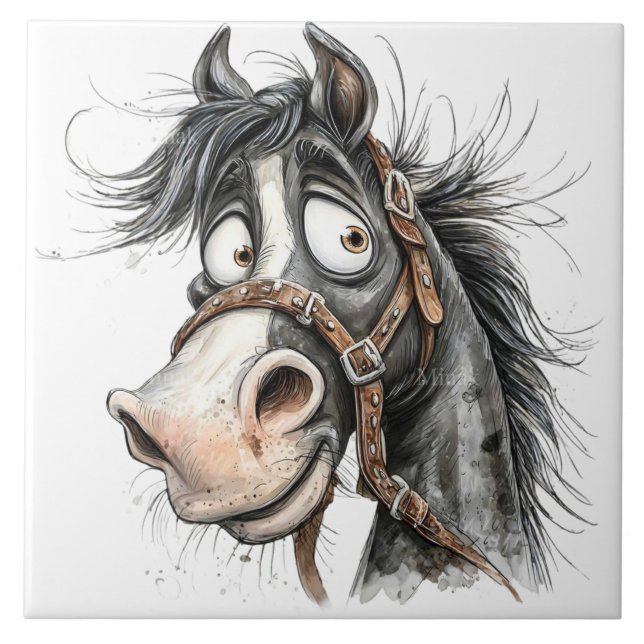 seltsames Pferd Fliese (Vorderseite)