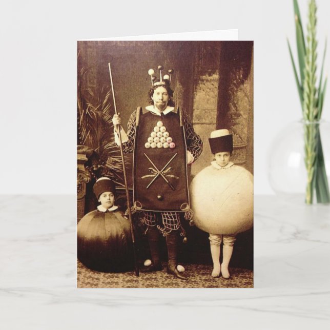 Seltsames Vintages Viktorianisches Kostüm Party Po Karte (Vorderseite)