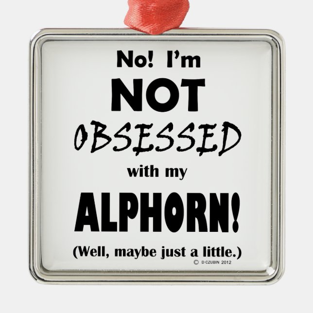 Seltsegnet Alphorn Ornament Aus Metall (Vorne)