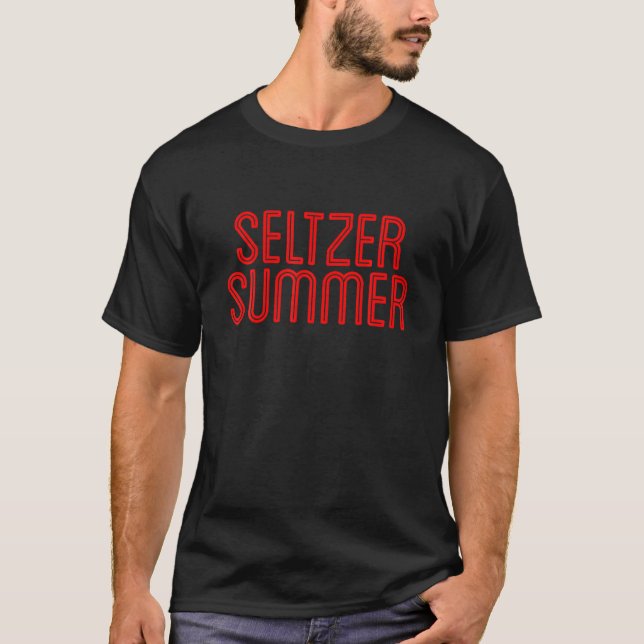 Seltzer Summer Funny Alcohol Spikes Hard Seltzer H T-Shirt (Vorderseite)