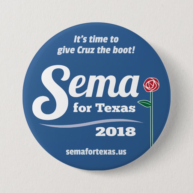 Sema für Texas 2018 3" Knopf Button (Vorderseite)