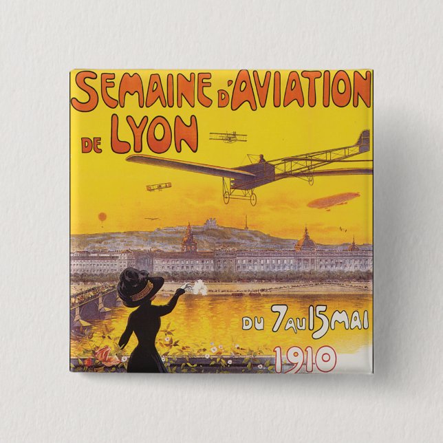 Semaine d'Aviation de Lyon Button (Vorderseite)
