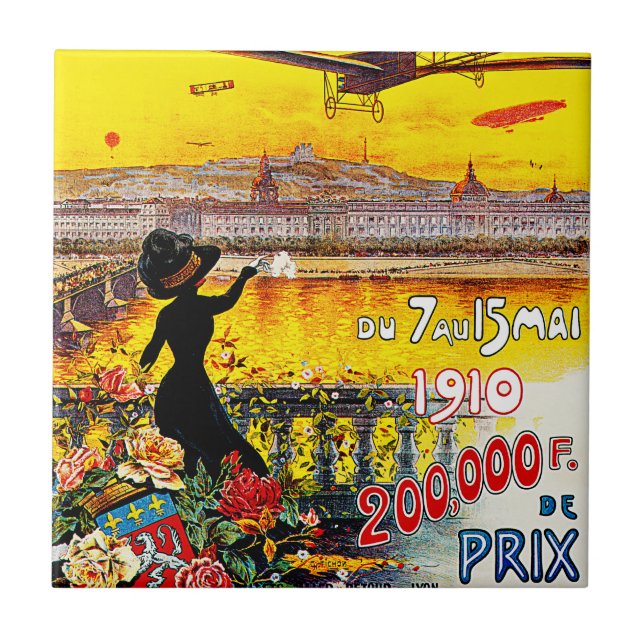 Semaine d'Aviation De Lyon Fliese (Vorderseite)