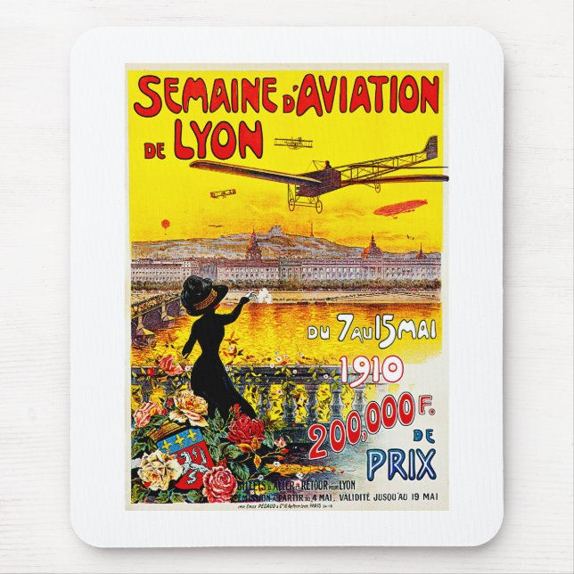 Semaine d'Aviation De Lyon Mousepad (Vorne)