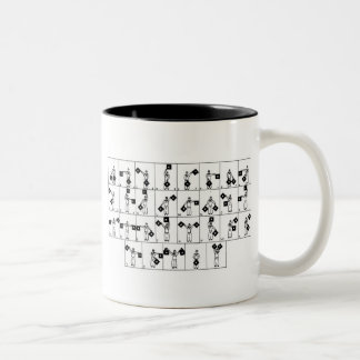 Semaphore-Tasse Zweifarbige Tasse