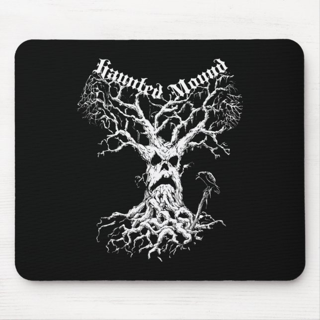 Sematary Merch. Entwerfen eines Geisterbaums. Spuk Mousepad (Vorne)