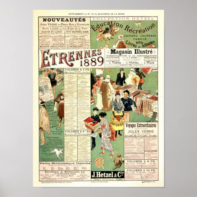 Semeghini Defendi 1889 Vintage französische Werbun Poster (Vorne)